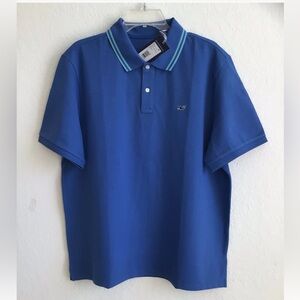NEW Vineyard Vines Mens Polo Shirt-Heritage Pique-Short Sleeve-NWT In Pack-Large